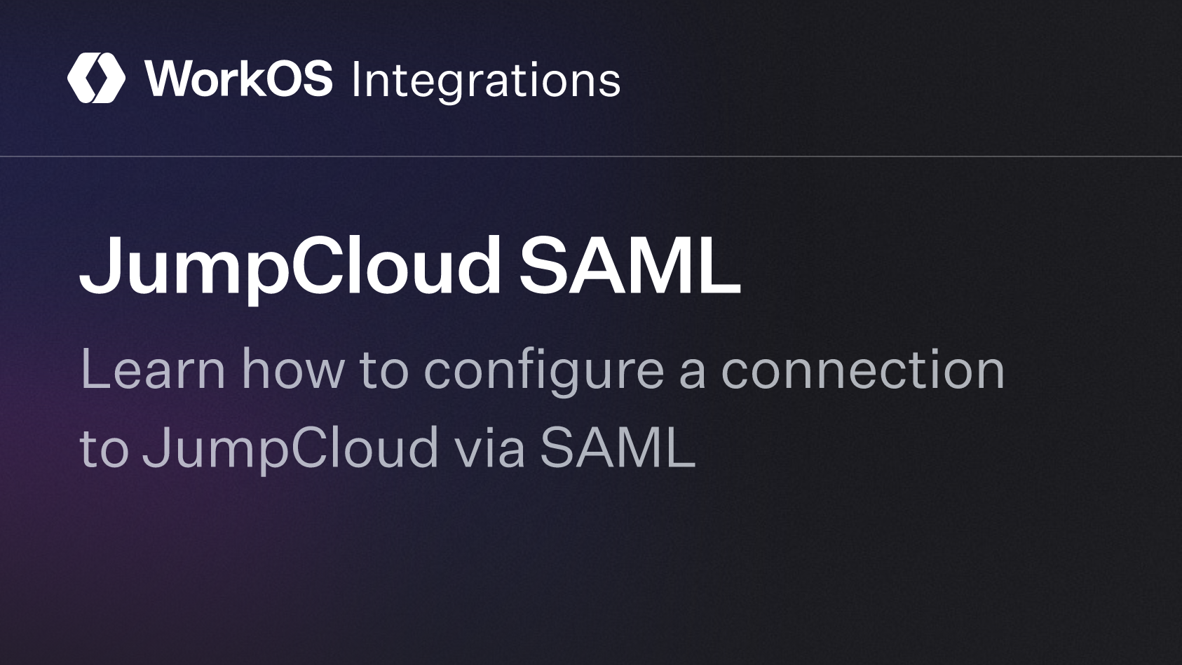 JumpCloud SAML – Integrations – WorkOS Docs